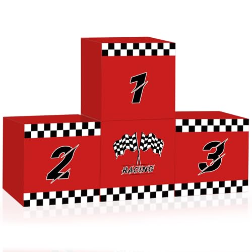 4 Stück große Rennwagen-Party-Boxen, 30 x 30 cm, karierte Süßigkeiten-Boxen für Rennwagen, Geburtstagsparty-Dekorationen, Monster-Truck-Party-Dekorationen, LKW-Thema, Rennwagen, Partygeschenke 4 Stück große Rennwagen-Party-Boxen, 30 x 30 cm, karierte Süßigkeiten-Boxen für Rennwagen, Geburtstagsparty-Dekorationen, Monster-Truck-Party-Dekorationen, LKW-Thema, Rennwagen, Partygeschenke von Atiloy