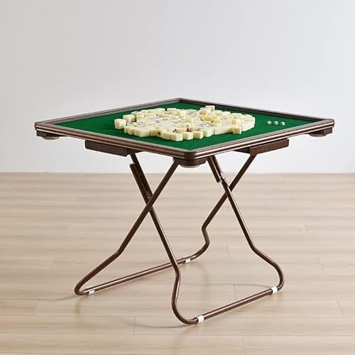 Atkits Mahjong Tisch Tragbarer Schürhaken Tisch für Mahjong, Poker, Domino 4 Cup Halter und 4 Chip Trays Verschleißfeste Desktop,A von Atkits