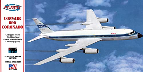 1/135 Convair 990 Jet Airliner. Plastikmodellbausatz eines US-Amerikanischen Airliner, Hier in den Decals der NASA. Inklusive Ständer. von Atlantis