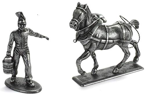 Atlas MHSP Soldat Figur Große Napoleonische Armee Austerlitz 1805 Metall Kürassier und rechtes Pferd zur Feldschmiede 1:32 von Atlas MHSP