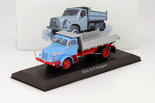 1952 IFA H6 Kipper [Atlas 7167115], Blau / Rot / Grau, 1:43 Die Cast von Atlas