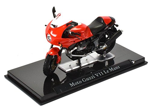 2001 Moto Guzzi V11 Le Mans [Atlas 4110105] Rot, 1:24 Die Cast von Atlas