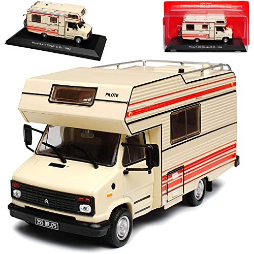 Atlas Citroen C25 Pilote R 470 1984 Wohnwagen Camping mit Fahrrad Baugleich FIAT Ducato Peugeot J5 1/43 Modell Auto von Atlas