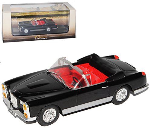 Atlas Facel Vega FV2 1956 Cabrio Schwarz mit Sockel und Vitrine 1/43 Modell Auto von Atlas