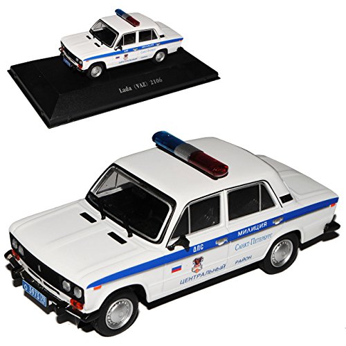 Atlas Lada VAZ 2106 Polizei Moskau Russland 1/43 Modell Auto von Atlas