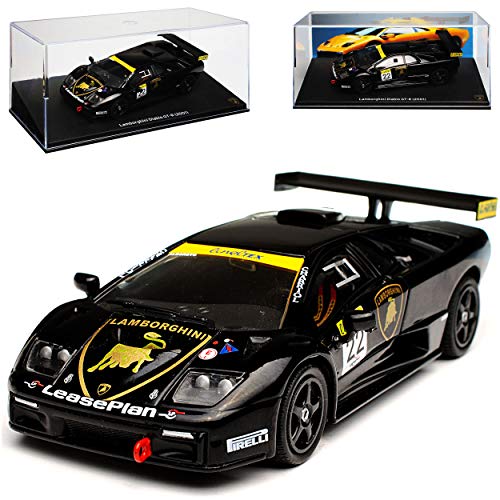 Atlas Lamborgihini Diablo GT-R Coupe Schwarz Rennwagen 1990-2001 1/43 Modell Auto mit individiuellem Wunschkennzeichen von Atlas