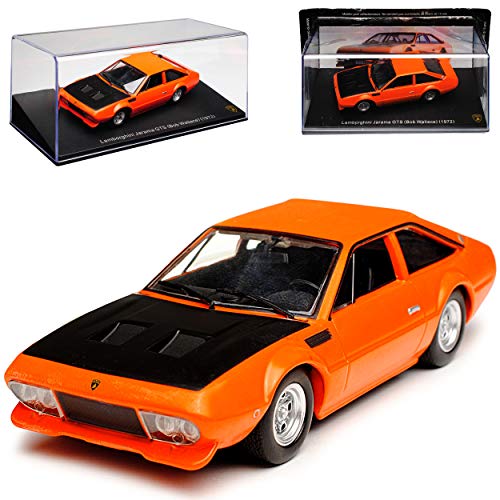 Atlas Lamborgihini Jarama GTS Coupe Orange Rot Bob Wallace 1970-1976 1/43 Modell Auto mit individiuellem Wunschkennzeichen von Atlas