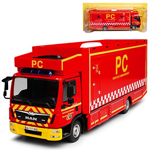 Atlas Man TGL 12.250 Feuerwehr Rot 1/43 Modell Auto mit individiuellem Wunschkennzeichen von Atlas