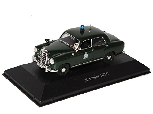 Atlas Mercedes-Benz 180 D W120 Limousine Grün Polizei Kleiner Ponton 1953-1962 1/43 Modell Auto von Atlas