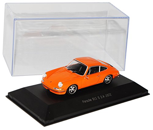 Atlas Porsche 911 Urmodell S 2.4 Coupe Orange 1963-1973 1/43 Modell Auto mit individiuellem Wunschkennzeichen von Atlas