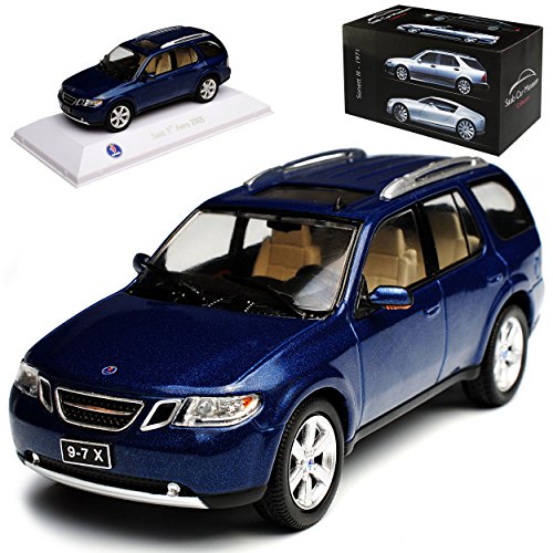 Atlas Saab 9-7X Aero SUV Blau 2005-2008 1/43 Modell Auto von Atlas