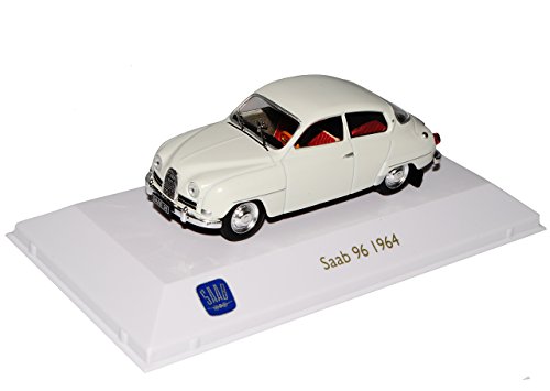 Atlas Saab 96 V4 Limousine Weiss Beige 1960-1980 1/43 Modell Auto von Atlas