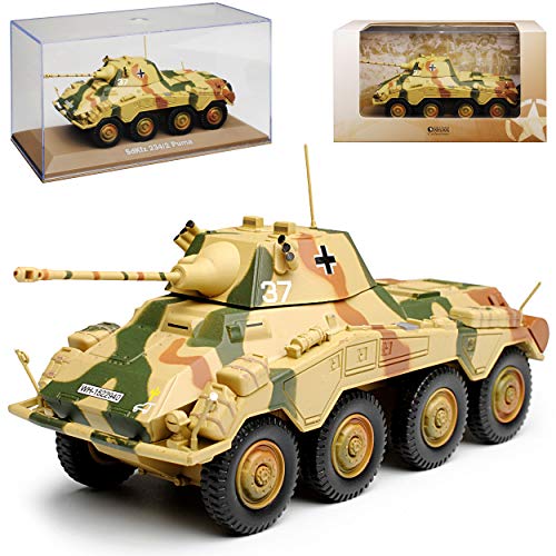 Atlas Sd. Kfz. 234/2 Puma Beige Panzerspähwagen 1/43 Modell Auto mit individiuellem Wunschkennzeichen von Atlas