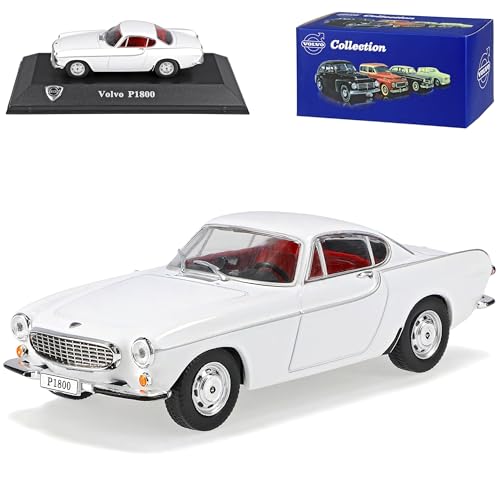 Atlas Volvo P1800 Coupe Weiss 1961-1972 1/43 Modell Auto mit individiuellem Wunschkennzeichen von Atlas