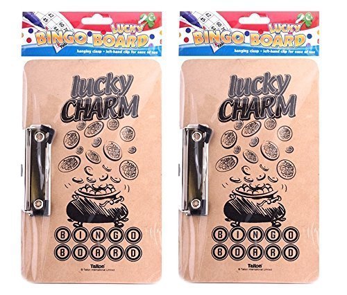 Atlona 2 X Glücklich Bingo Board with Klemme Clip Links Hand Clip 24cm x 15cm Ca. von Tallon
