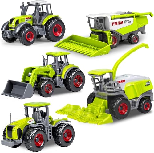 AtomDream Tech 5er-Set Traktor Spielzeug aus Druckguss – Mini Bauernhof Fahrzeuge mit Mähdrescher, Feldhäcksler– Landwirtschaft Spielzeug für Jungen & Mädchen ab 3 Jahren – Geschenk & Party Mitgebsel AtomDream Tech 5er-Set Traktor Spielzeug aus Druckguss – Mini Bauernhof Fahrzeuge mit Mähdrescher, Feldhäcksler– Landwirtschaft Spielzeug für Jungen & Mädchen ab 3 Jahren – Geschenk & Party Mitgebsel von AtomDream Tech