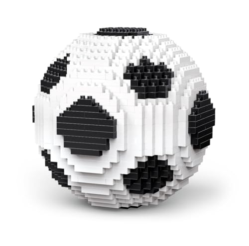 Atomic Building Fußball zum Zusammenbauen mit Miniaturblöcken. Über 850 Teile von Atomic Building