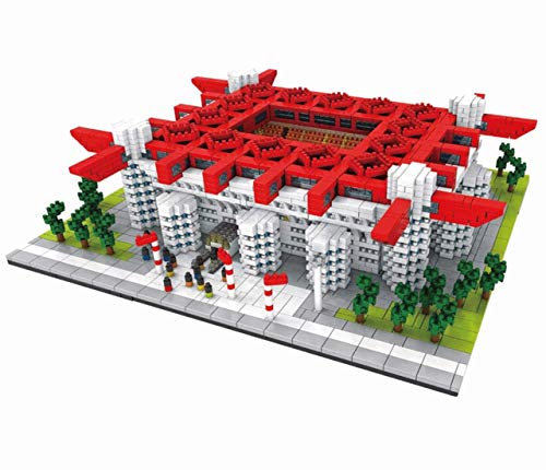 Atomic Building Stadion Giuseppe Meazza – Stadion San Siro in Mailand – Modell zum Zusammenbauen mit Nanoblöcken, mehr als 3800 Teile von Atomic Building