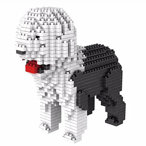 Atomgebäude Atomgebäude Englischer Schäferhund. Figur zum Zusammenbauen mit Nanoblöcken. 950 Stück. von Atomic Building