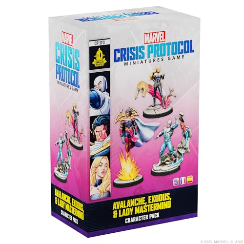 ATOMIC MASS GAMES, Marvel: Crisis Protocol – Avalanche, Exodus & Lady Mastermind, Character-Expansion, Tabletop, 2 Players, from Age 14+, 90-120 Minutes, English, French und Spanish von Asmodee