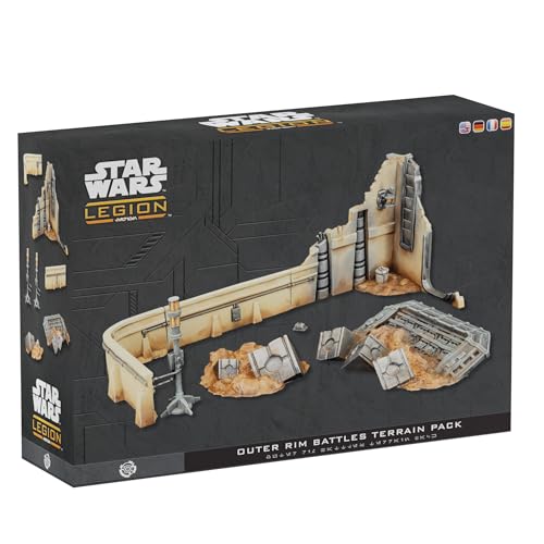 ATOMIC MASS GAMES, Star Wars: Legion – Outer Rim Battles (Schlacht im Outer Rim), Geländeset-Erweiterung, Tabletop, 2 Spieler, ab 14 Jahren, 120-180 Minuten, Deutsch, Mehrsprachig von Atomic Mass Games