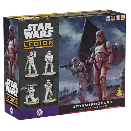 ATOMIC MASS GAMES, Star Wars: Legion - Stormtroopers (Sturmtruppen), Erweiterung, Tabletop, 2 Spieler, ab 14+ Jahren, 120-180 Minuten, Deutsch, Mehrsprachig von Atomic Mass Games