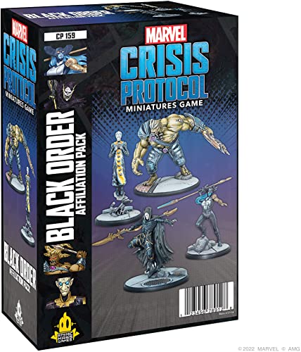 Atomic Mass Games | Black Order Squad Pack: Marvel Crisis Protocol | Miniaturspiel | Alter 14+ | 2 Spieler | 45 Minuten Spielzeit, Mehrfarbig (FFGCP159) von Atomic Mass Games