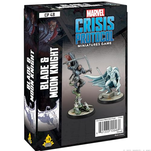 Atomic Mass Games , Blade and Moon Knight: Marvel Crisis Protocol, Miniatures Game, Ages 14+, 2 Players, 45 Minutes Playing Time, Multicolor, FFGCP48 von Atomic Mass Games