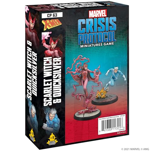 Atomic Mass Games, Marvel Crisis Protocol: Character Pack: Scarlet Witch and Quicksilver: Marvel Crisis Protocol, Miniatures Game, Ages 10+, 2+ Players, 45 Minutes Playing Time von Atomic Mass Games