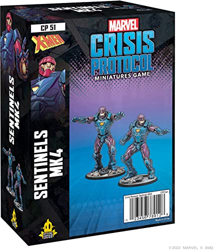 Atomic Mass Games Sentinel MK 4: Marvel Crisis Protocol, Miniatur-Spiel, ab 14 Jahren, für 2 Spieler, über 45 Minuten Spieldauer von Atomic Mass Games