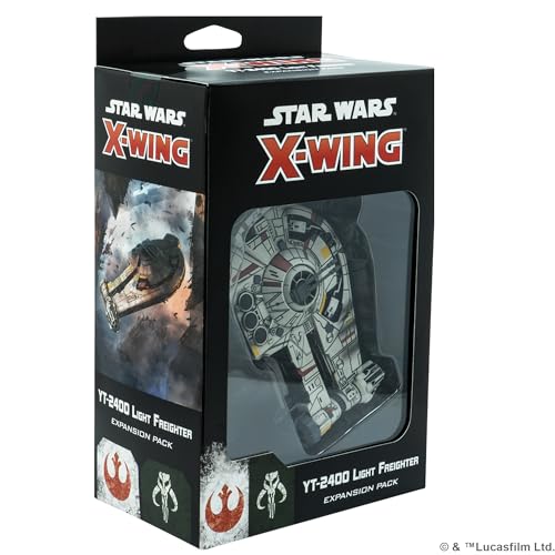 Atomic Mass Games Star Wars X-Wing 2nd Edition Miniaturen-Spiel YT-2400 Light Freighter Erweiterungspaket - Strategiespiel für Kinder & Erwachsene, ab 14 Jahren, 2 Spieler, 30-45 Minuten Spielzeit, von Atomic Mass Games