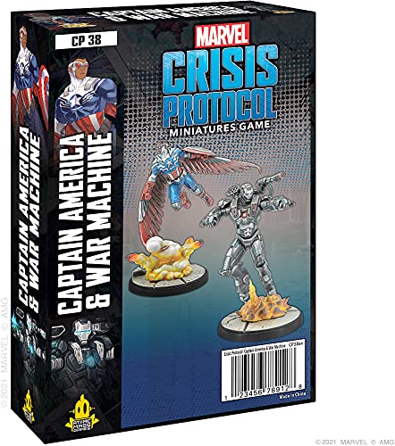Atomic Mass Games, Captain America and War Machine: Marvel Crisis Protocol, Miniatures Game, Ages 14+, 2 Players, 45 Minutes Playing Time von Atomic Mass Games