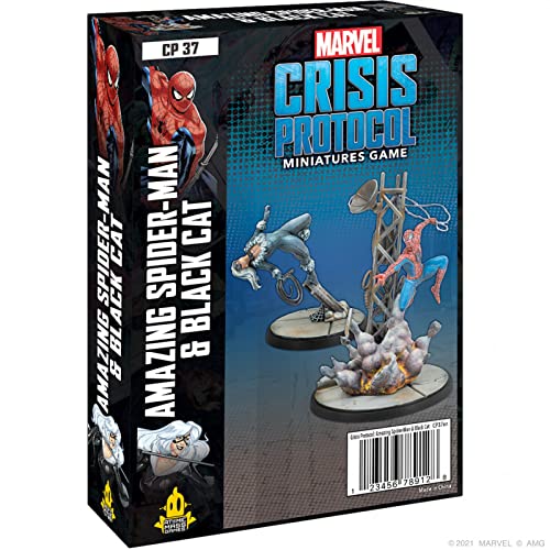 Atomic Mass Games , Marvel Crisis Protocol: Character Pack: Amazing Spider-Man & Black Cat, Miniatures Game, Ages 10+, 2+ Players, 45 Minutes Playing Time von Atomic Mass Games