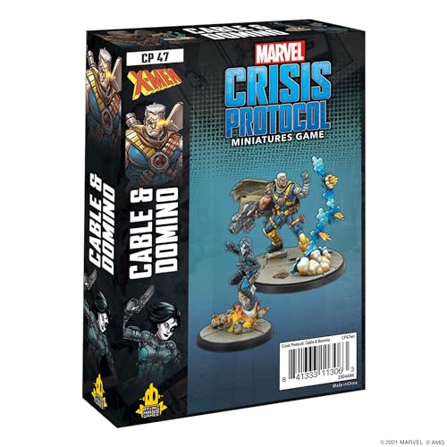 Atomic Mass Games FFGCP47 Cable and Domino: Marvel Crisis Protocol Miniatures Game Zubehör, Gemischt von Atomic Mass Games