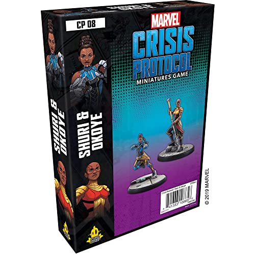 Atomic Mass Games , Marvel Crisis Protocol: Character Pack: Shuri and Okoye, Miniatures Game, Ages 10+, 2+ Players, 45 Minutes Playing Time von Atomic Mass Games