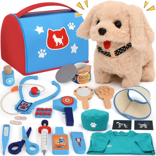 Atoylink Arztkoffer Kinder Holz Tierarzt Spielzeug Kinder Elektrisch Hund Spielzeug der Läuft und Bellt Arzt Kostüm Doktorkoffer Rollenspiel Interaktiv Hund Geschenk für Mädchen Jungen 3 4 5 6 Jahre Atoylink Arztkoffer Kinder Holz Tierarzt Spielzeug Kinder Elektrisch Hund Spielzeug der Läuft und Bellt Arzt Kostüm Doktorkoffer Rollenspiel Interaktiv Hund Geschenk für Mädchen Jungen 3 4 5 6 Jahre von Atoylink