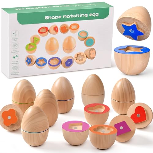 Atoylink Holz Montessori Eier Spielzeug Kinder, Spielzeug Eier Puzzle Sortierspiel Holzspielzeug, Geometrie Farben Lernen Sensorik Spielzeug, Motorikspielzeug Lernspielzeug, Ostergeschenke Kinder Atoylink Holz Montessori Eier Spielzeug Kinder, Spielzeug Eier Puzzle Sortierspiel Holzspielzeug, Geometrie Farben Lernen Sensorik Spielzeug, Motorikspielzeug Lernspielzeug, Ostergeschenke Kinder von Atoylink