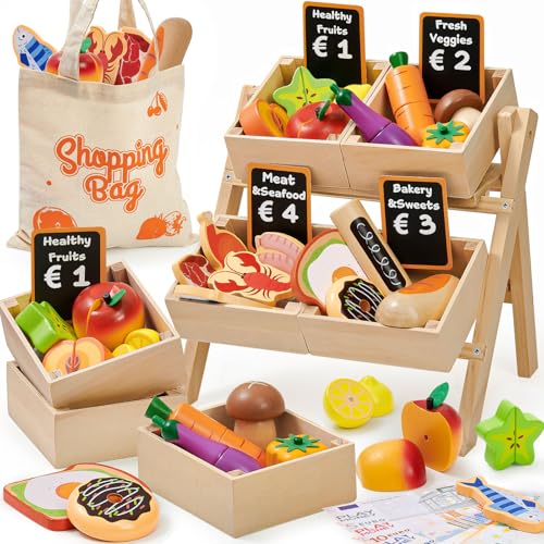 Atoylink Kinderküche Zubehör Holz Spielküche Zubehör mit Kaufmannsladen Zubehör Küchenzubehör Kinder Holz Lebensmittel Rollenspiel Holzspielzeug Kaufladen Kinder Geschenk für Mädchen Junge 3 Jahre Atoylink Kinderküche Zubehör Holz Spielküche Zubehör mit Kaufmannsladen Zubehör Küchenzubehör Kinder Holz Lebensmittel Rollenspiel Holzspielzeug Kaufladen Kinder Geschenk für Mädchen Junge 3 Jahre von Atoylink
