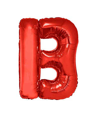 Buchstabelballons ca. 100cm Folienballon rot Buchstabe Luftballon Geburtstag Hochzeit Babyparty Silvester Dekoration, Farbe: ROT/Auswahl (B) von Atrumpa
