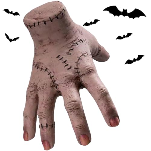 Atsmoce®Addams Händchen, Eiskaltes Händchen, Wednesday Hand, Gruselrequisiten Dekorationen für Halloween-Dekoration, Horror-Requisiten Geeignet für Halloween und Cosplay, Fanfiguren (B) von Atsmoce