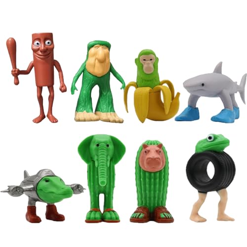 Atsmoce 8 Packed Tung Tung Tung Sahur Figuren, Italy Brainrot Figuren Set, Tralalero Tralala Spielzeugfiguren, Geeignet für Game Fans und Kinder ab 6 Jahren von Atsmoce