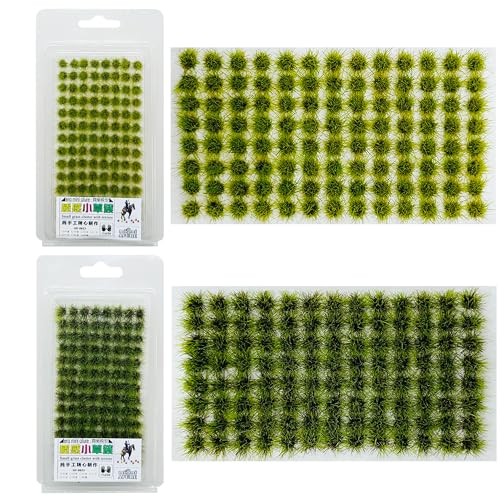 Attuslla 208 Stück Static Grass Tuft Schnee Statische Grass Statische Grasbüschel, Scenics Gras Grasbüschel für Miniatur Tabletop Spiele Modelleisenbahn von Attuslla