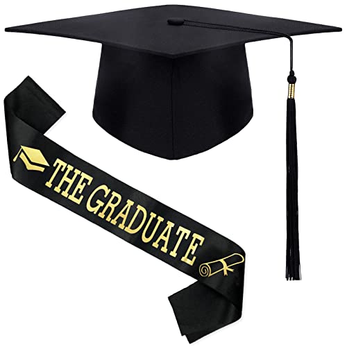 Atuoxing Abschluss Hut Bachelor, Graduation Schärpe mit Bachelor Hut, Bachelor Mütze Unisex, für Abschlussfeiern vom Universität, Hochschule (B) von Atuoxing