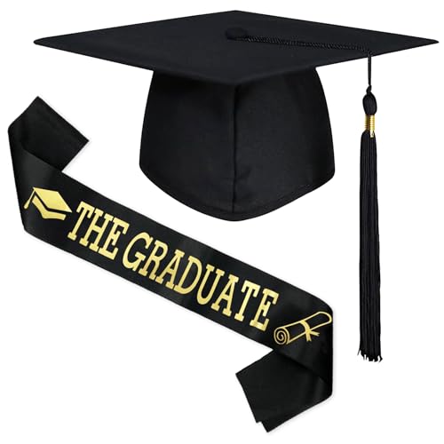 Atuoxing 2025 Abschluss Hut Bachelor, Graduation Schärpe mit Bachelor Hut, Bachelor Mütze Unisex, für Abschlussfeiern vom Universität, Hochschule (B) von Atuoxing