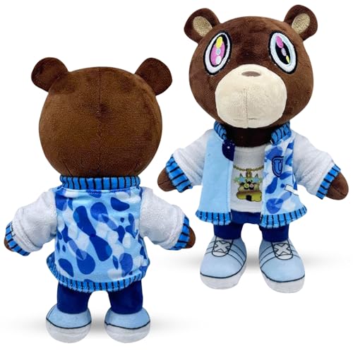 Atuoxing Kanye Teddy Bear Plush, 30cm Kanye Bär Plüschtier für Kinder, Graduation Kanye Bären Plüsch Puppe Spielzeug Geschenke für Fans von Atuoxing