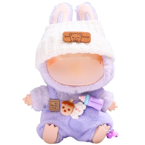 Atuoxing La-bubu Kleidung Zubehör, Bekleidung für 17cm La Bubu Puppe, Einheitsgröße La-bubu Monster Puppenkleidung Outfit (Puppen Nicht Enthalten) (Lila) von Atuoxing
