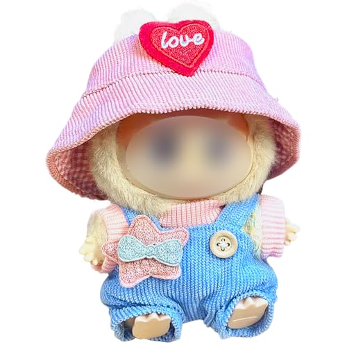 Atuoxing La-bubu Kleidung Zubehör, Bekleidung für 17cm La Bubu Puppe, Einheitsgröße La-bubu Monster Puppenkleidung Outfit (Puppen Nicht Enthalten) (Rosa) von Atuoxing
