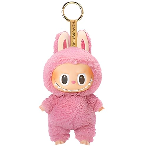 Atuoxing Labubu Monster Kuscheltier mit Haken Labubu Plush Puppe Keychain Geschenk für Fans (1Rosa) von Atuoxing