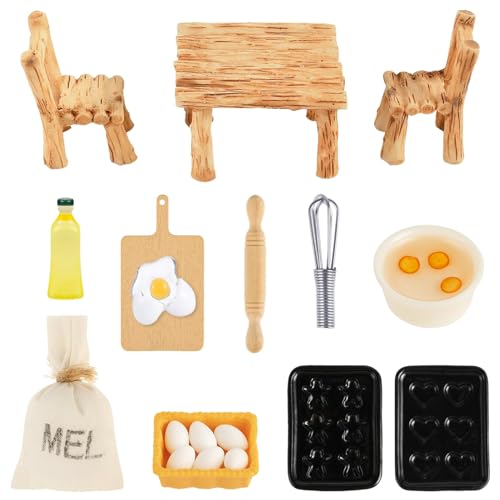 Atuoxing Wichtel Zubehör Weihnachten, Wichtel Baustelle Set, 1/12 Miniatur Puppenhaus Küche Backset Wichtelzubehör für Weihnachten Atuoxing Wichtel Zubehör Weihnachten, Wichtel Baustelle Set, 1/12 Miniatur Puppenhaus Küche Backset Wichtelzubehör für Weihnachten von Atuoxing