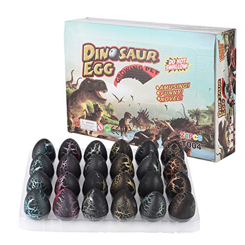 24 Stück Dinosaurier Eier Spielzeug, Ostern Dinosaurier Eier Schlüpfen Wachsen Dino Drache Schlüpfen Dinosaurier Osterei(Schwarz) von Atyhao